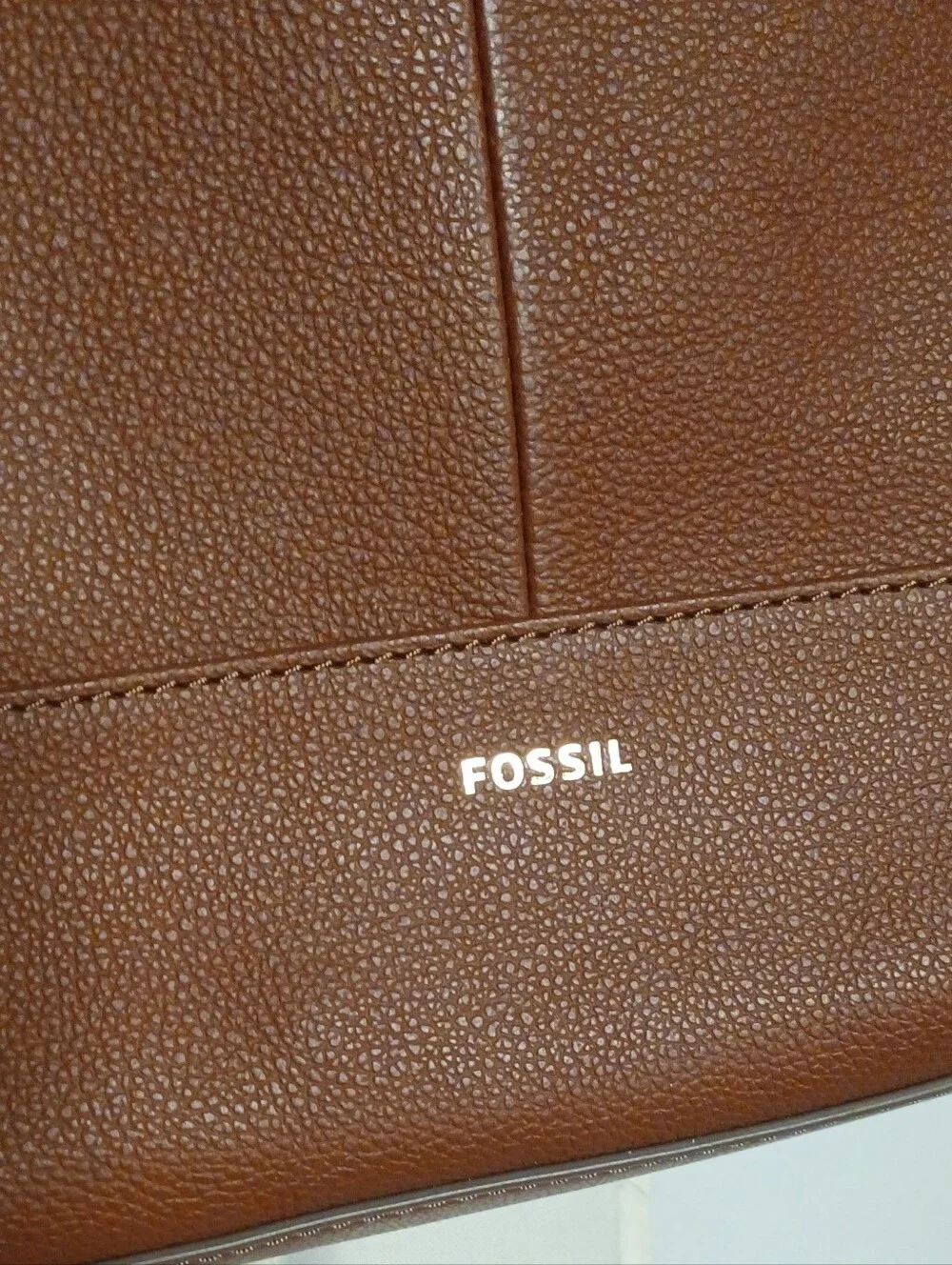 FOSSIL - NEW Genuine Brown Pebbled Leather Crossbody Tote / Convertible Backpack - Picture 2 of 10